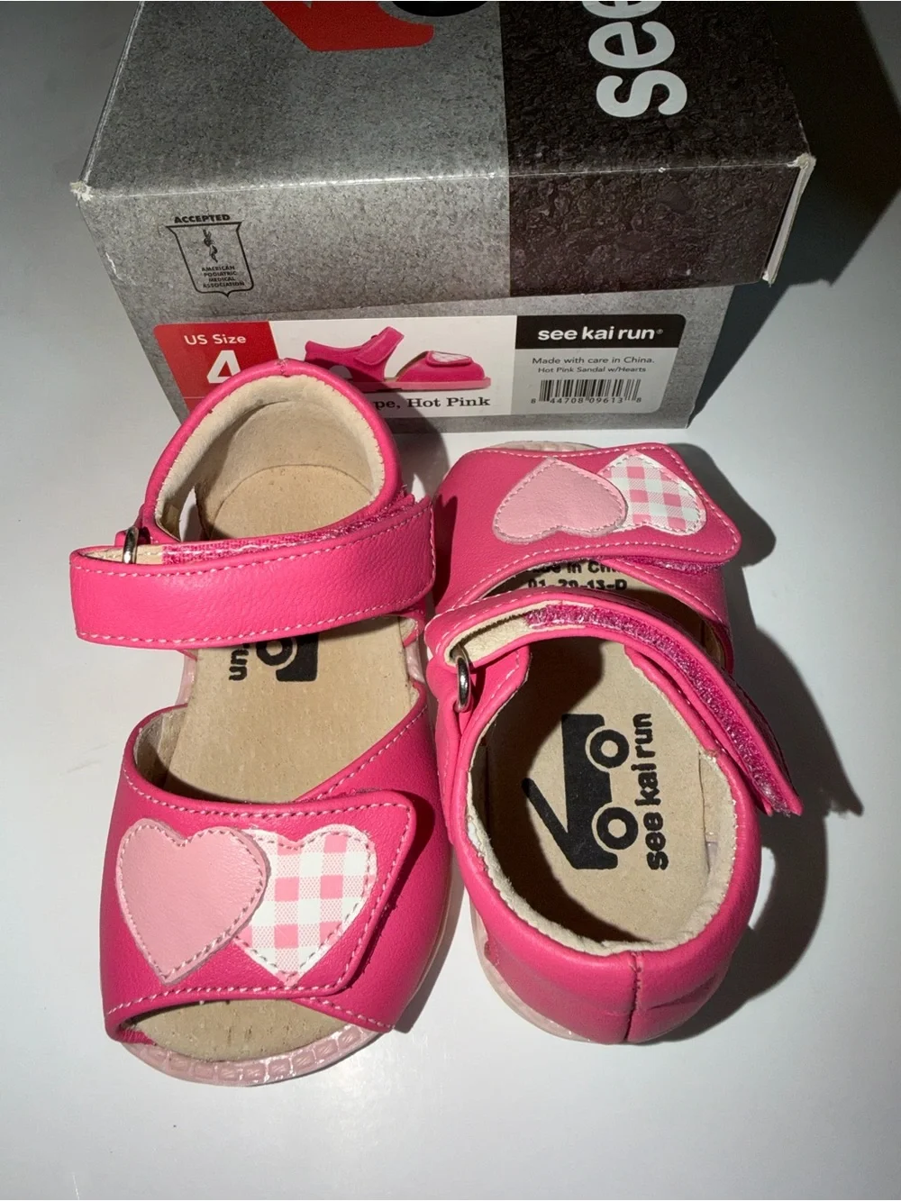 See Kai Run Pink Girls' Heart-Accent Sandals